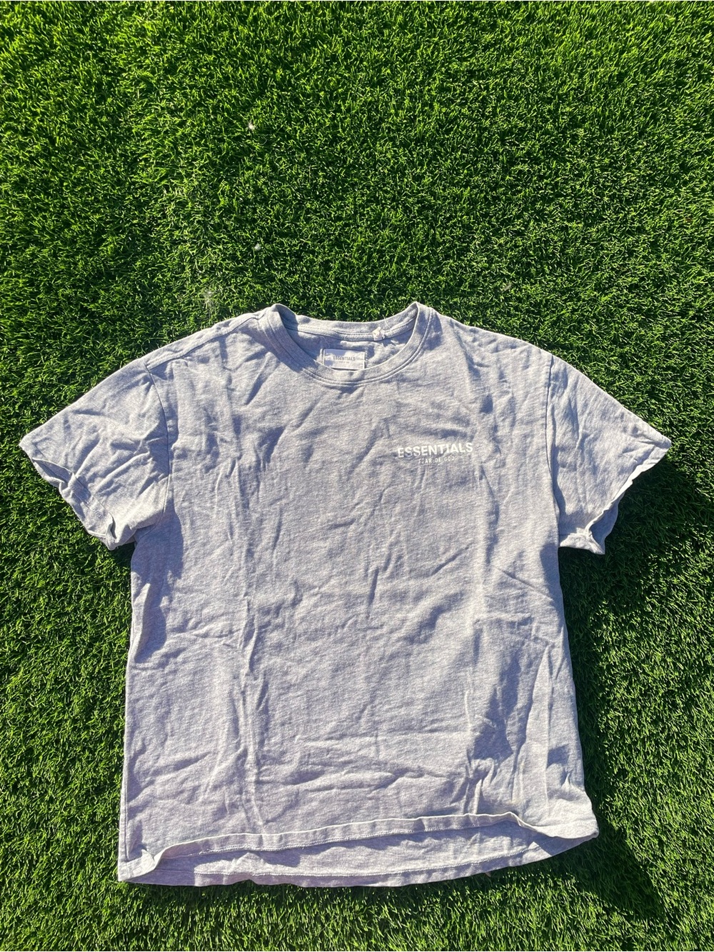 Essentials Light Gray Short Sleeve Logo Tee